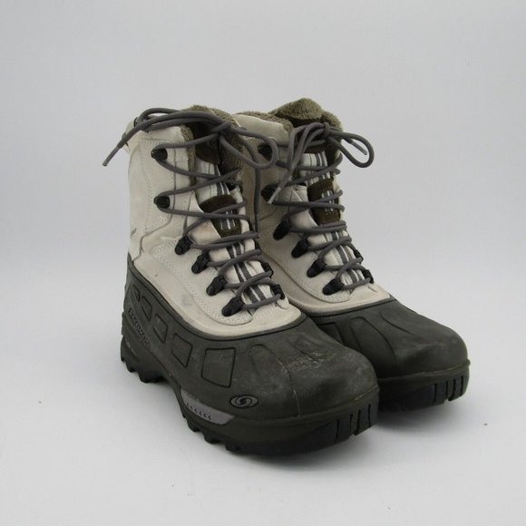Salomon Thinsulate Winter Snow Boots Beige Women's Size 8.5 Waterproof EUC - Picture 7 of 11